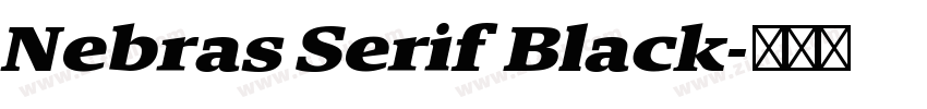 Nebras Serif Black字体转换
